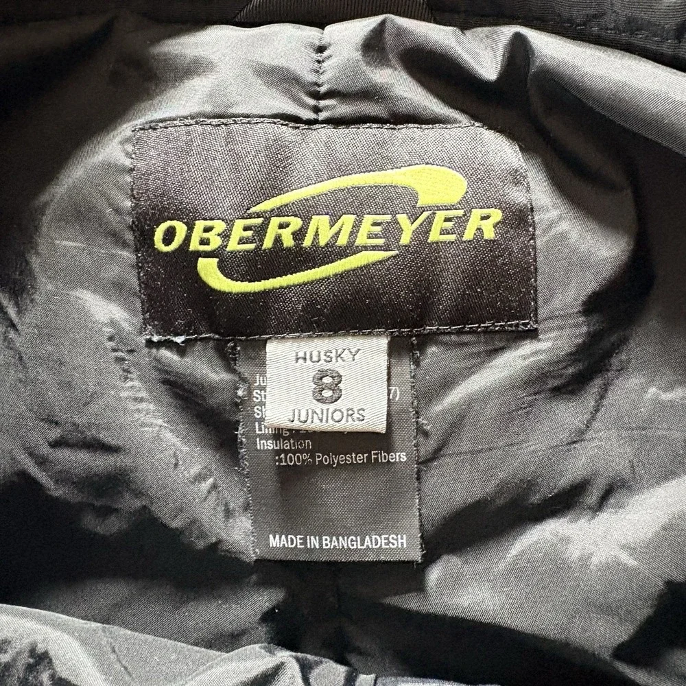Obermeyer Ski Pants‎ Boys Black Husky 8 Insulated Adjustable Snow HydroBlock